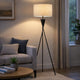 Floor Lamp with Beige Drum Shade | 65" Bronze Metal Tripod Base