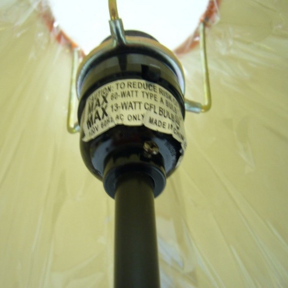 Basketball Table Lamp with White Fabric Shade | Sports Fans Brown 16"