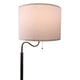 Accent Table Lamp with Shelves & USB Ports | 58" | White Drum Shade