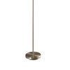 Retro Floor Lamp | 62" | Gray & White Drum Shade | Pull Chain Switch