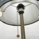 Retro Floor Lamp | 62" | Gray & White Drum Shade | Pull Chain Switch