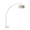 Accent Arch Floor Lamp | 78" | Hanging White Drum Shade | Marble Base