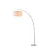 Accent Arch Floor Lamp | 78" | Hanging White Drum Shade | Marble Base