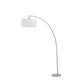 Accent Arch Floor Lamp | 78" | Hanging White Drum Shade | Marble Base
