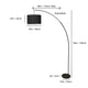 Accent Arch Floor Lamp | 78" | Hanging White Drum Shade | Marble Base