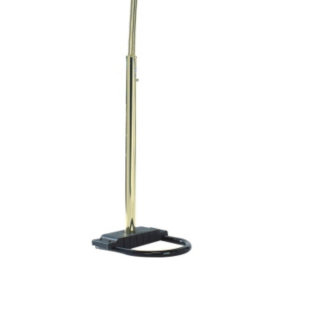 84" Accent Arch Floor Lamp | Hanging 4 Square Crystal Shades | Gold