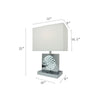 Accent Table Lamp | 22" | Chrome Square Crystal Center with Night Light