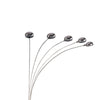 Keny Floor Lamp | 84" | Adjustable 5 Head Caps | Brushed Nickel Finish