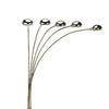 Keny 84" Floor Lamp | 5 Adjustable Cap Style Heads | Gold Metal