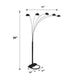 Keny 84" Floor Lamp | 5 Adjustable Cap Style Heads | Gold Metal