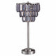 Lesy Accent Table Lamp | 28" | Smoke Gray Crystal Shade | Metal Base