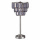 Lesy Accent Table Lamp | 28" | Smoke Gray Crystal Shade | Metal Base