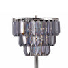 Lesy Accent Table Lamp | 28" | Smoke Gray Crystal Shade | Metal Base