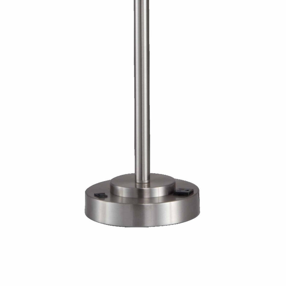 Lesy Accent Table Lamp | 28" | Smoke Gray Crystal Shade | Metal Base