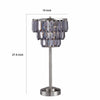 Lesy Accent Table Lamp | 28" | Smoke Gray Crystal Shade | Metal Base