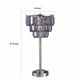 Lesy Accent Table Lamp | 28" | Smoke Gray Crystal Shade | Metal Base