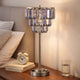 Lesy Accent Table Lamp | 28" | Smoke Gray Crystal Shade | Metal Base
