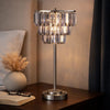 Lesy Accent Table Lamp | 28" | Smoke Gray Crystal Shade | Metal Base