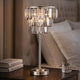 Lesy Accent Table Lamp | 28" | Smoke Gray Crystal Shade | Metal Base