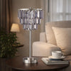 Lesy Accent Table Lamp | 28" | Smoke Gray Crystal Shade | Metal Base