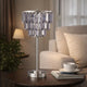 Lesy Accent Table Lamp | 28" | Smoke Gray Crystal Shade | Metal Base