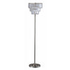 Lesy Floor Lamp | 61" Wide Crystal Shade | Brushed Nickel Metal Base