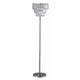 Lesy Floor Lamp | 61" Wide Crystal Shade | Brushed Nickel Metal Base