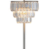Lesy Floor Lamp | 61" Wide Crystal Shade | Brushed Nickel Metal Base