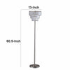Lesy Floor Lamp | 61" Wide Crystal Shade | Brushed Nickel Metal Base
