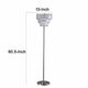 Lesy Floor Lamp | 61" Wide Crystal Shade | Brushed Nickel Metal Base