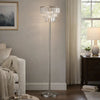 Lesy Floor Lamp | 61" Wide Crystal Shade | Brushed Nickel Metal Base