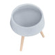 Indoor Outdoor Planter Set of 2 | Gray Terrazzo & Brown Wood Legs