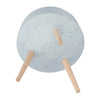 Indoor Outdoor Planter Set of 2 | Gray Terrazzo & Brown Wood Legs