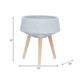 Indoor Outdoor Planter Set of 2 | Gray Terrazzo & Brown Wood Legs