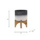 Indoor Planter with Natural Brown Wood Stand | 6" Gray Ceramic