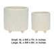Garden Planter Set of 2 | Glossy White Diamond Patterned Ceramic Body