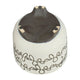 Garden Footed Planter Set of 2 | Black Scribble Pattern | Beige Ceramic