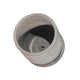 Indoor Planter with Saucer | White Line Pattern | 6" Gray Cement
