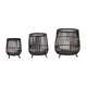 3pc Indoor Basket Planters with Metal Stands | Bohemian Black Bamboo