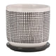 Indoor Mesh Planter with Saucer | 6" White Gray Textured Ceramic