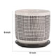 Indoor Mesh Planter with Saucer | 6" White Gray Textured Ceramic