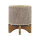 Feny Flower Planter on Stand Set of 2 | Tan Brown Mesh Ceramic 5/8"