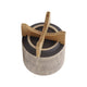 Feny Flower Planter on Stand Set of 2 | Tan Brown Mesh Ceramic 5/8"