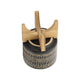 Feny Flower Planter on Wood Stand Set of 2 | Black Glazed Ceramic 5/8"