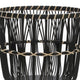 Mesy Set of 3 Planters on Legs | Black Bamboo Weave Design 11/13/15"
