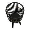Mesy Flower Planter on Tripod Set of 3 | Black Bamboo Net Weave 11/13/15"