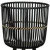 Mesy Flower Planter on Tripod Set of 3 | Black Bamboo Net Weave 11/13/15"