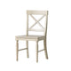 Umey Dining Side Chair Set of 2 | X-Shaped Back | Antique White Finish Wood