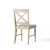 Umey Dining Side Chair Set of 2 | X-Shaped Back | Antique White Finish Wood