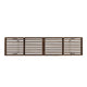 Outdoor Dining Bench | Slatted Wood Seat | Iron Base | Brown & White 62"